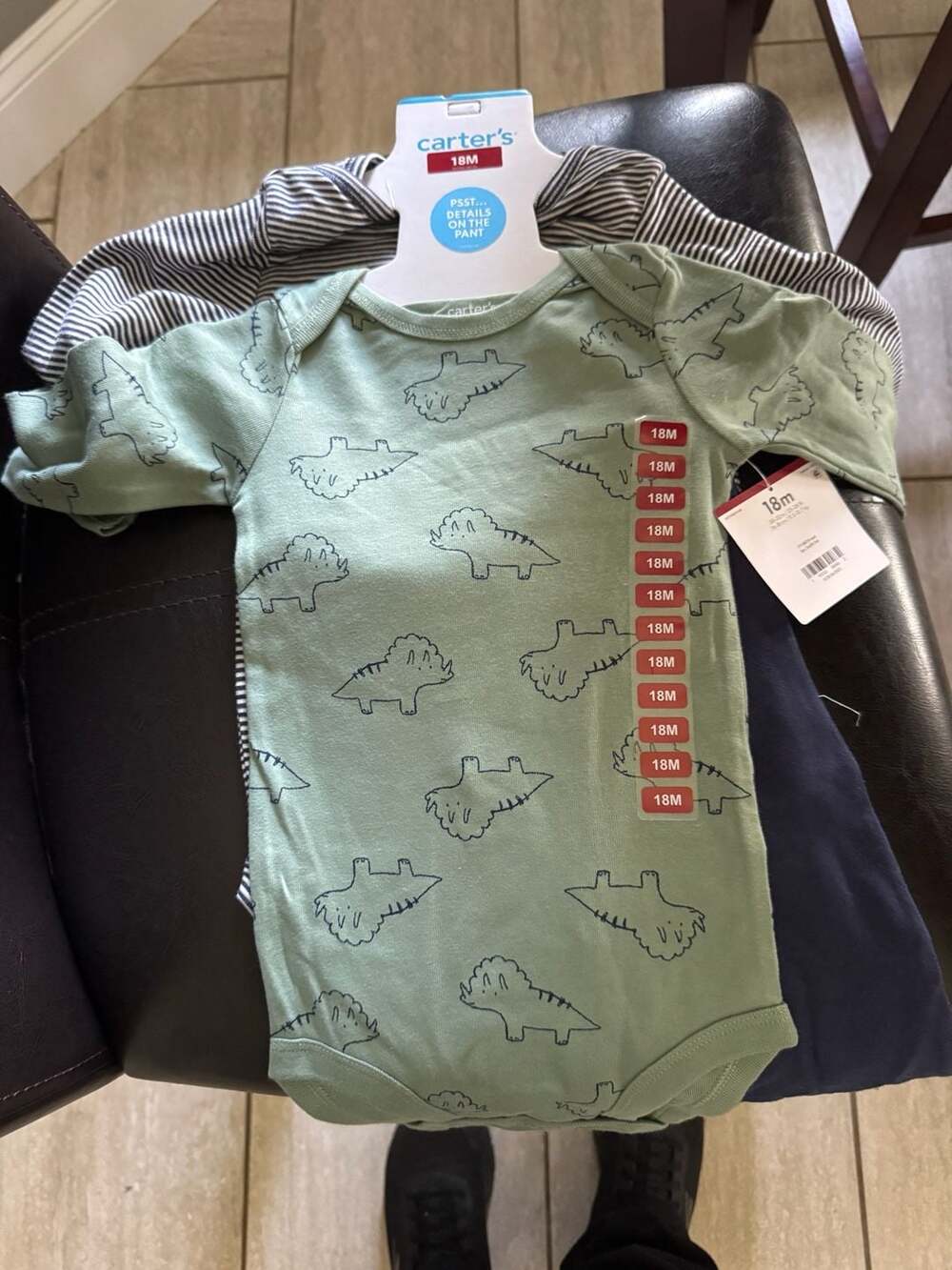 Carter's Baby Boy Dinosaur Multipack Bodysuits